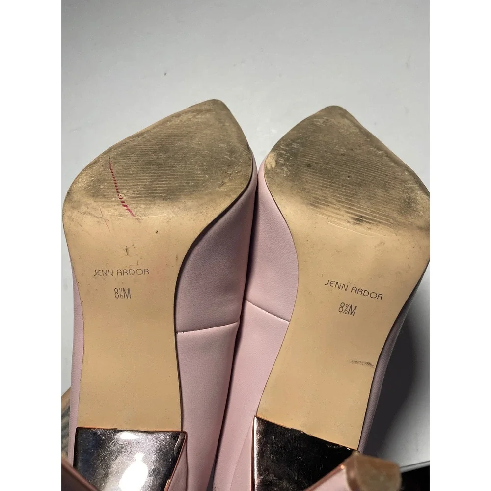 Jenn Ardor Pumps Womens 8.5 Pink Rose Gold Tip Stiletto Heels Wedding Formal Dre